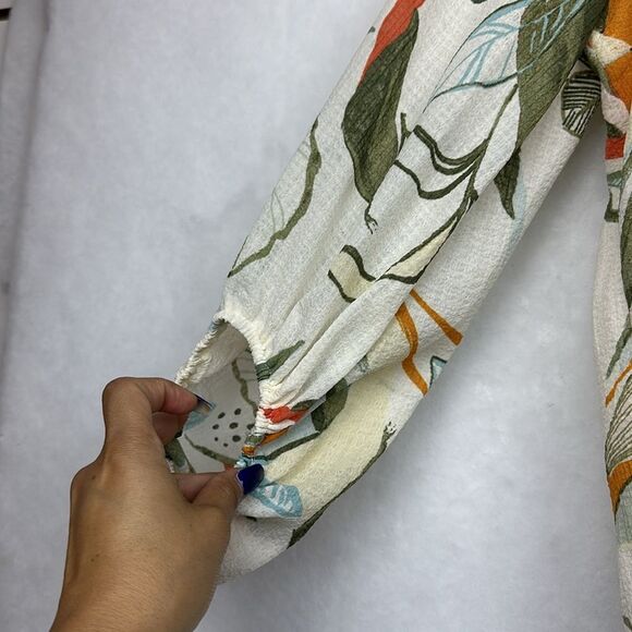 A NEW DAY Floral Boho Peasant Blouse Sz XS - Picture 2 of 7